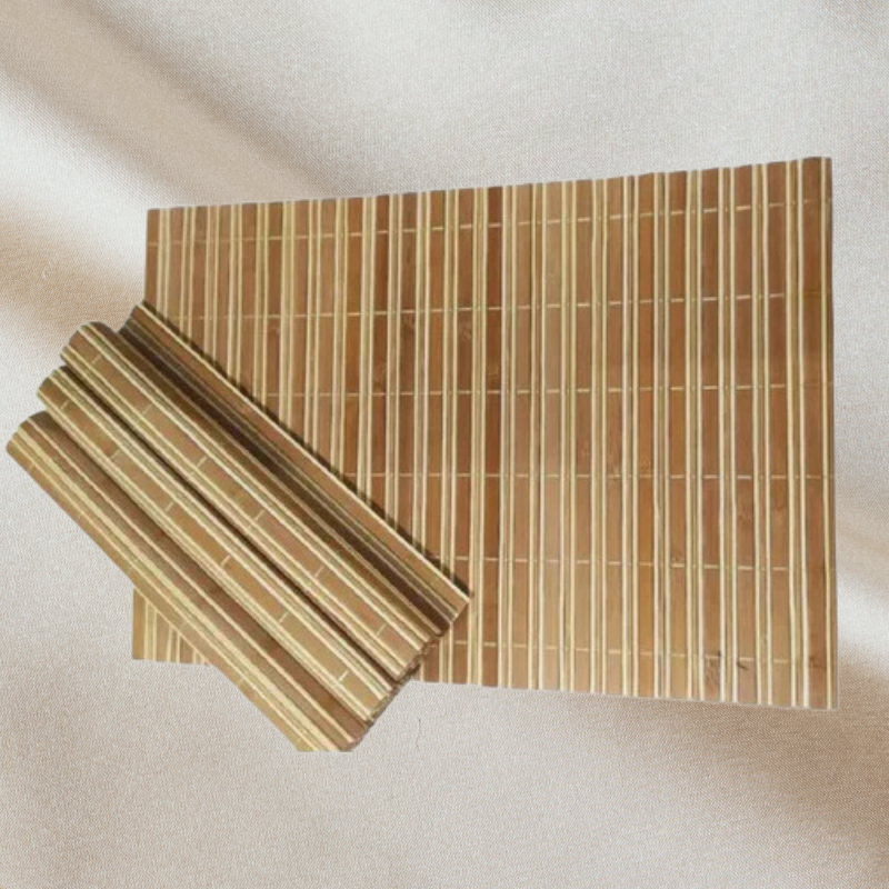 Kit Jogo Americano Bambu Caramelo
