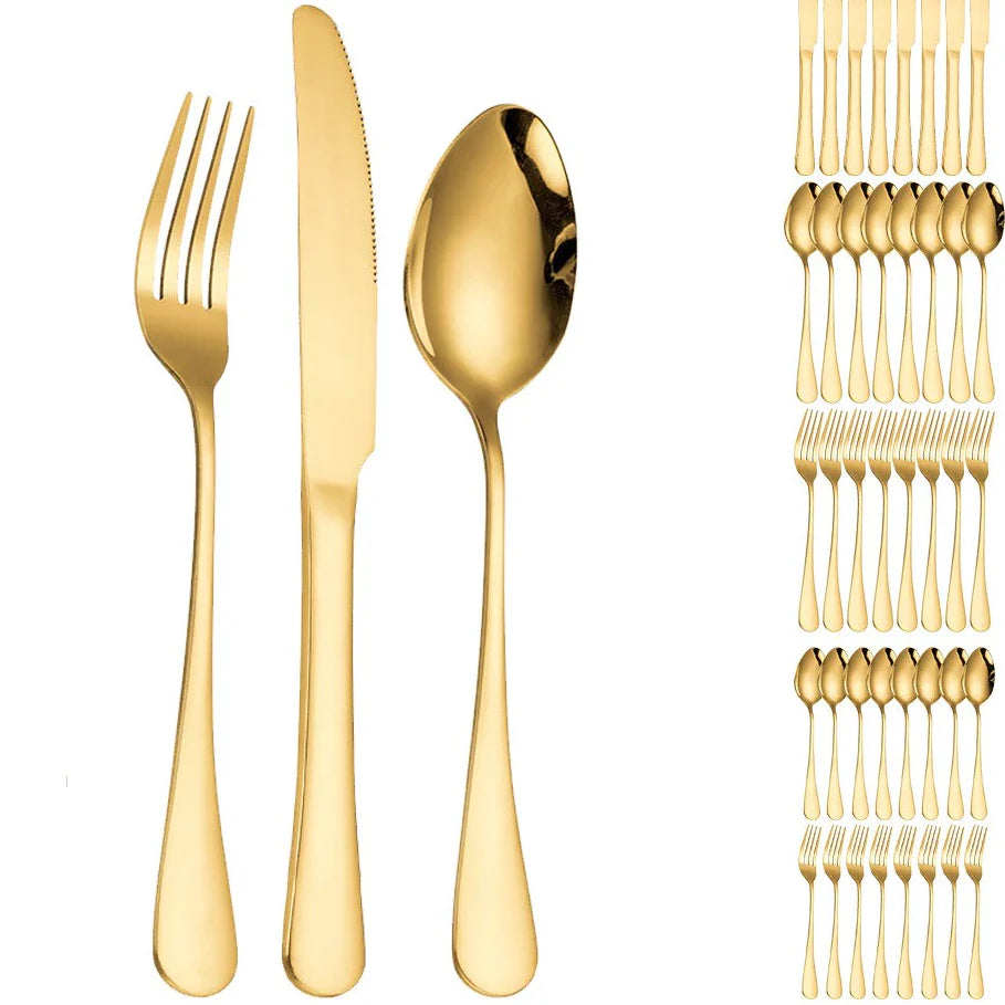 Talheres Ouro De Aço Inox