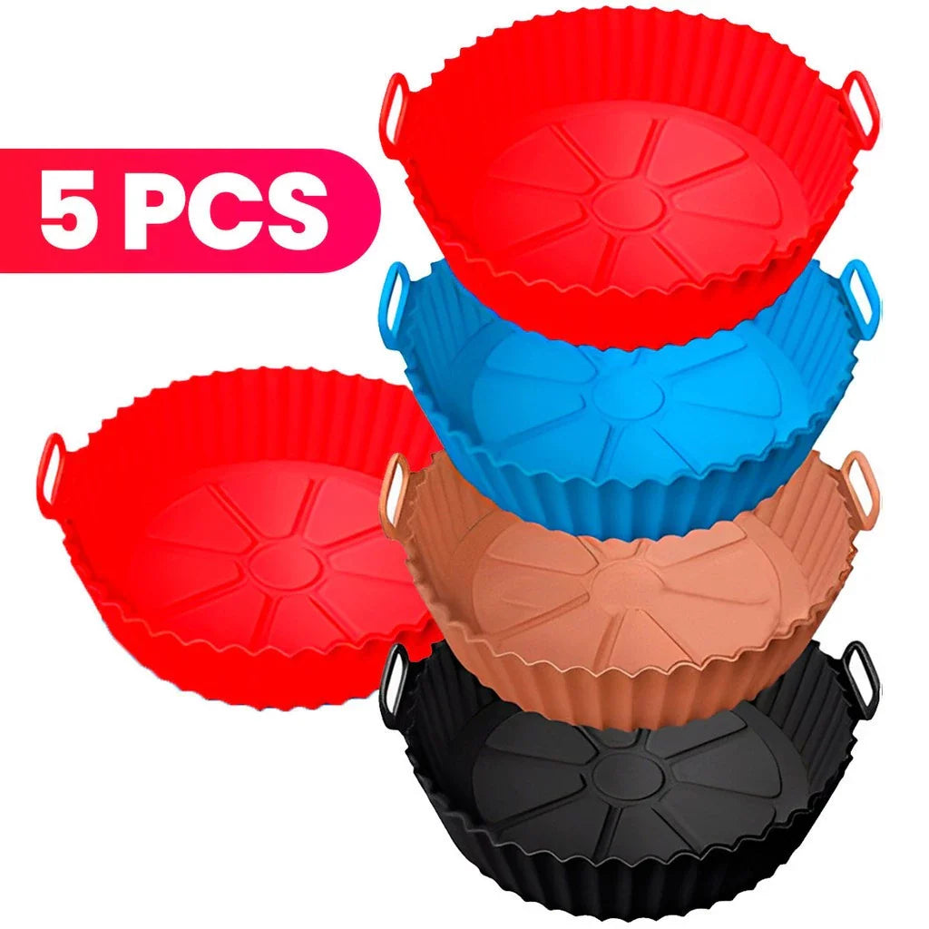 KIT 5 Forma De Silicone Para Air Fryer