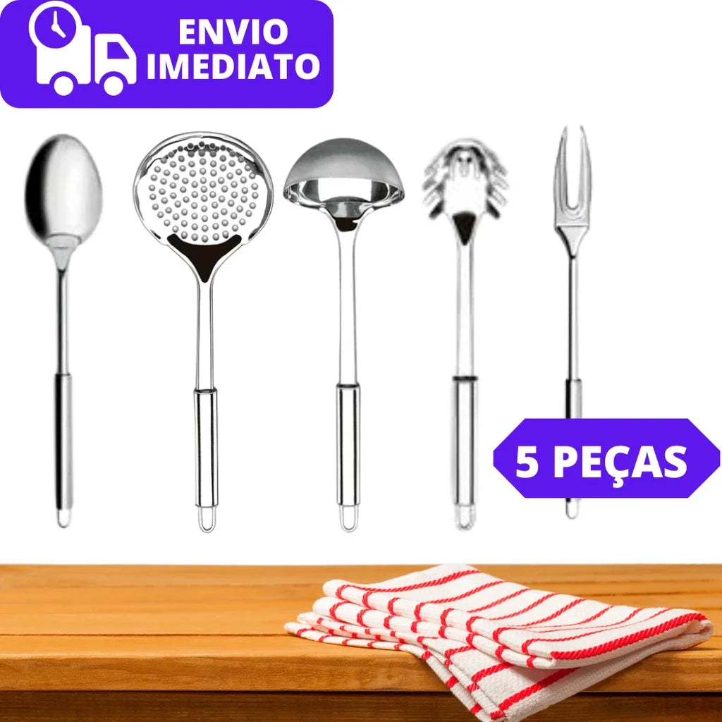 Kit Utensílios de Cozinha 5 Peças