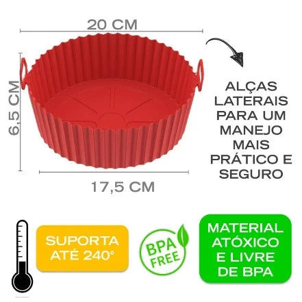 KIT 5 Forma De Silicone Para Air Fryer