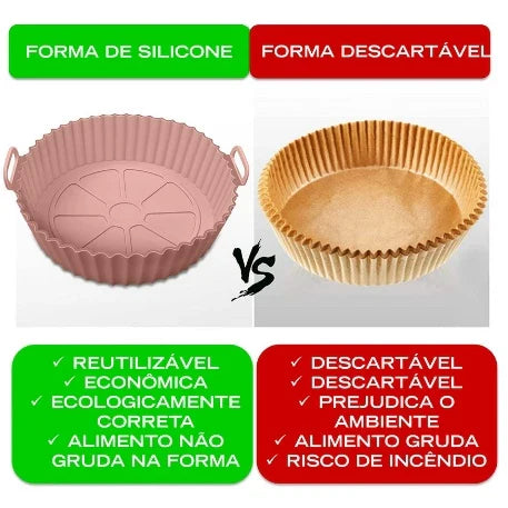 KIT 5 Forma De Silicone Para Air Fryer