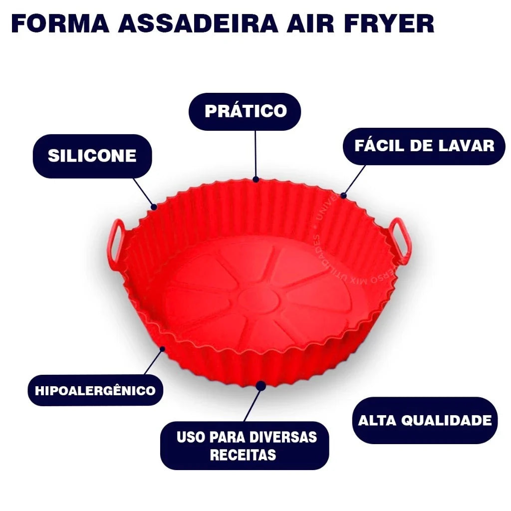 KIT 5 Forma De Silicone Para Air Fryer