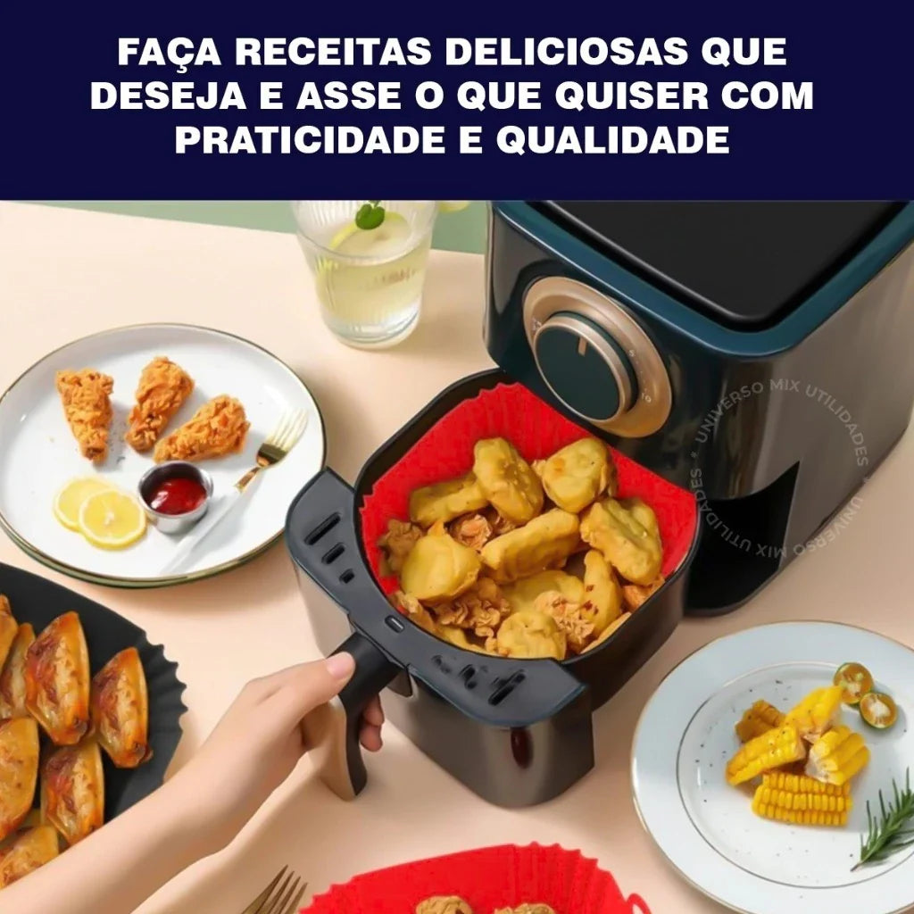 KIT 5 Forma De Silicone Para Air Fryer