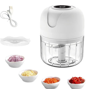Mini Processador Elétrico Moedor Carne e Vegetais