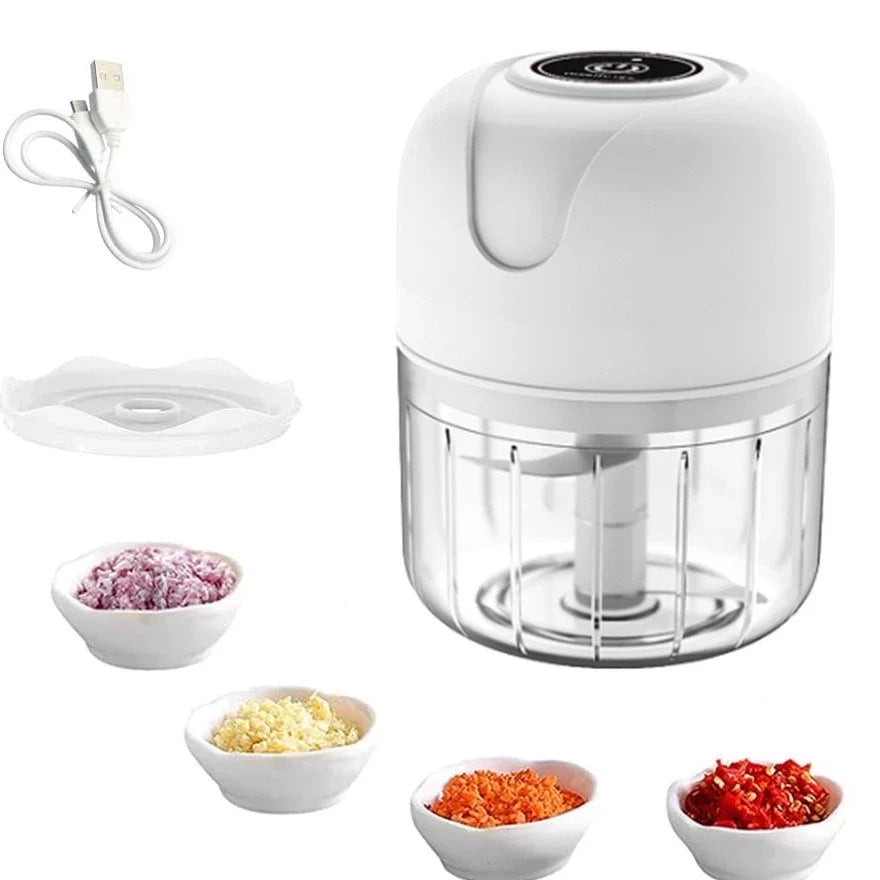 Mini Processador Elétrico Moedor Carne e Vegetais